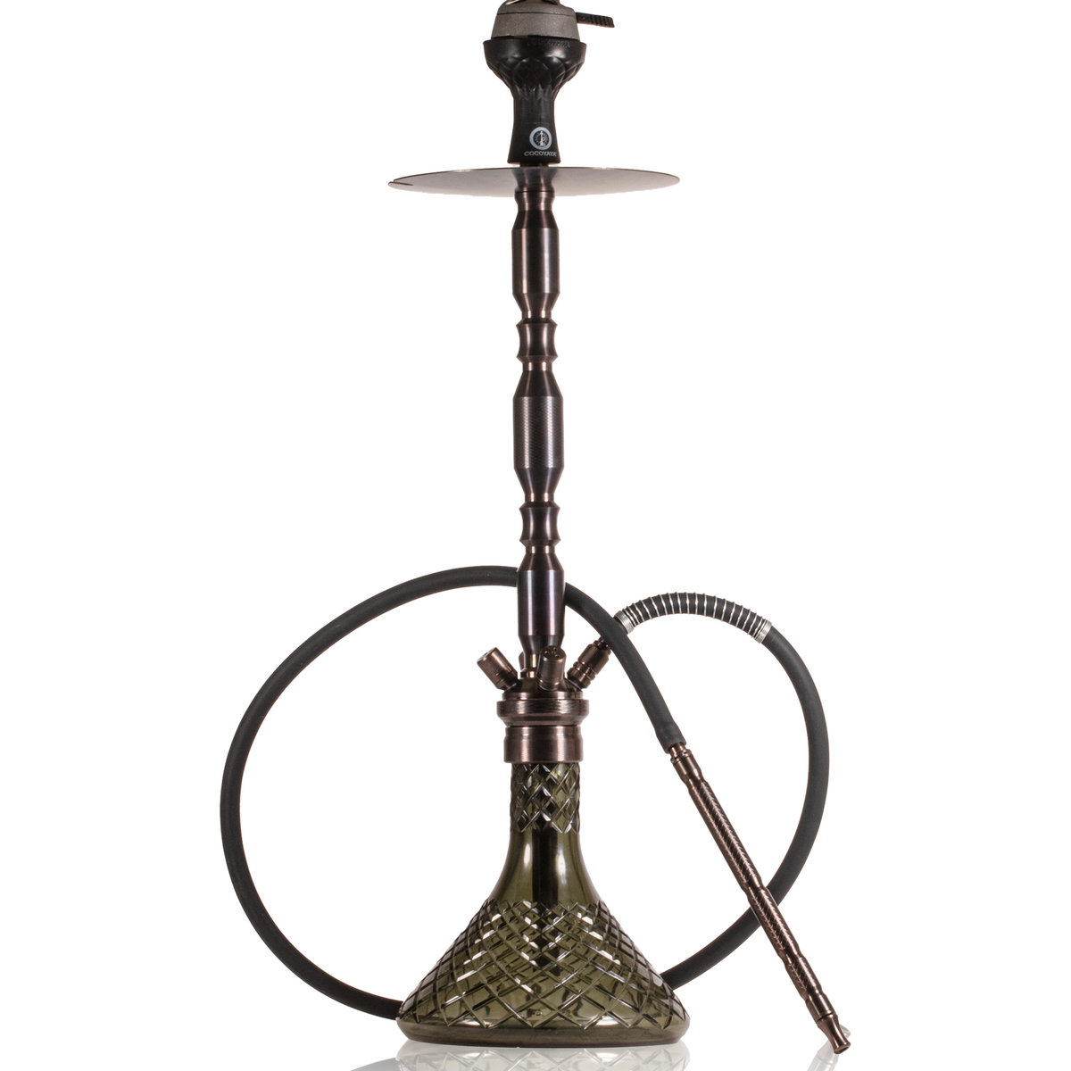 COCOYAYA King Series Brando Hookah - Bronze Stem & Grey Base