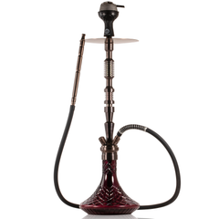 COCOYAYA King Series Dario Hookah - Bronze Stem & Purple CGB Base