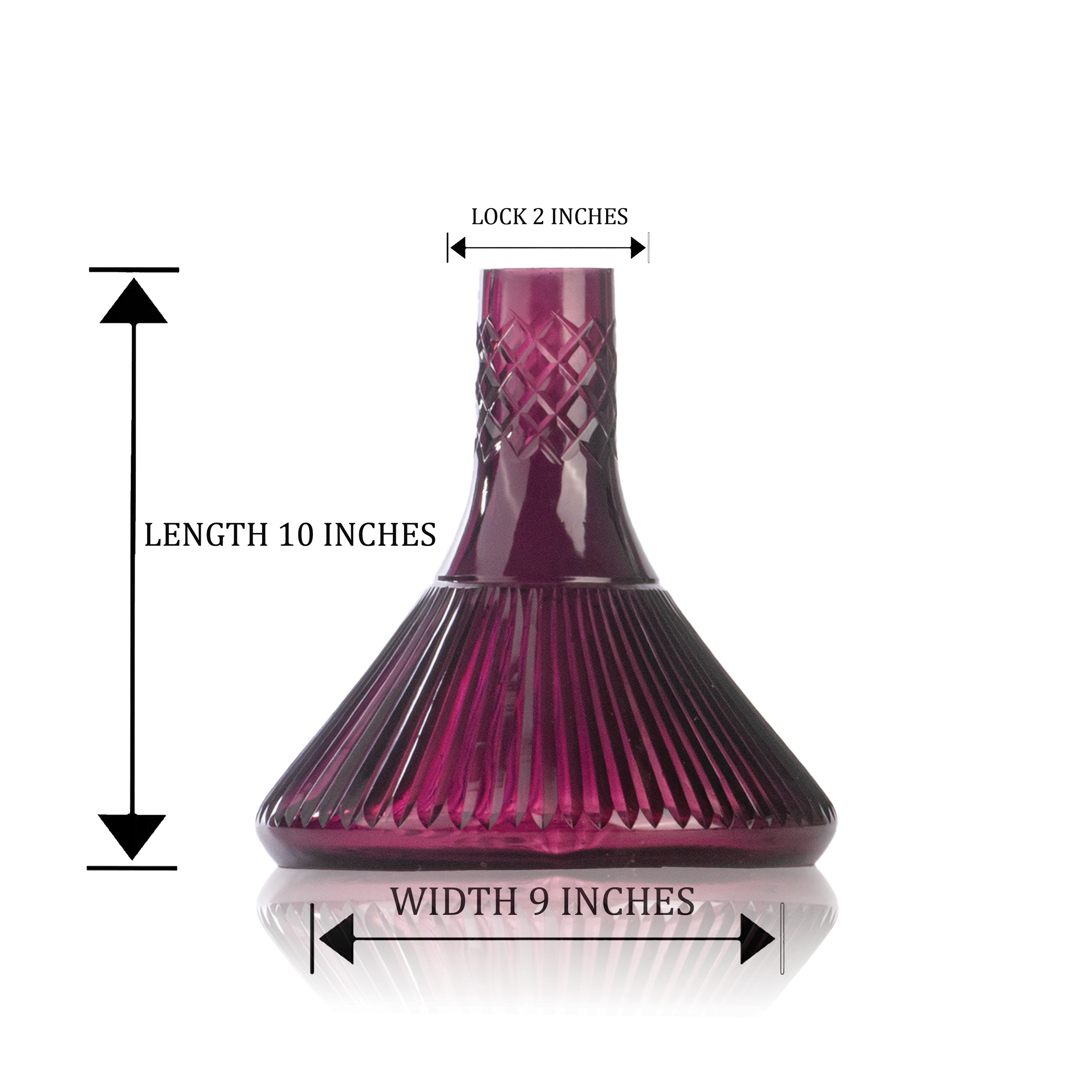 COCOYAYA King Series Hookah - Glass Base Only (Purple)