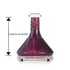 COCOYAYA King Series Hookah - Glass Base Only (Purple)