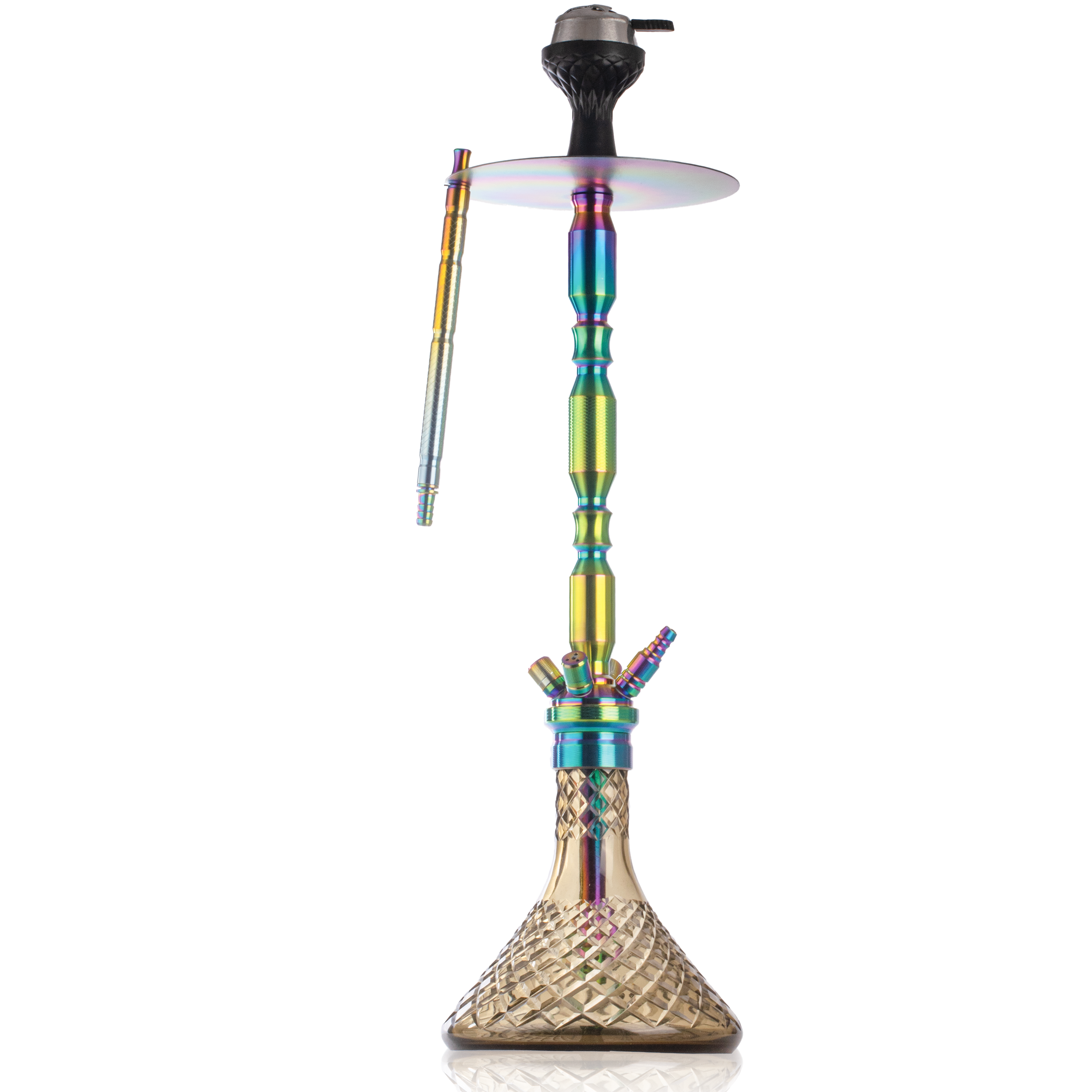 COCOYAYA King Series Brando Hookah - Rainbow Stem & Grey Base
