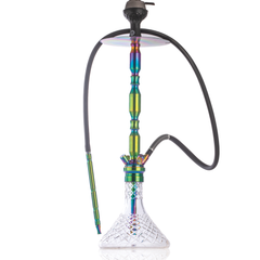 COCOYAYA King Series Brando Hookah - Rainbow Stem & Transparent Base