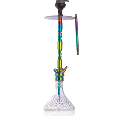 COCOYAYA King Series Brando Hookah - Rainbow Stem & Transparent Base