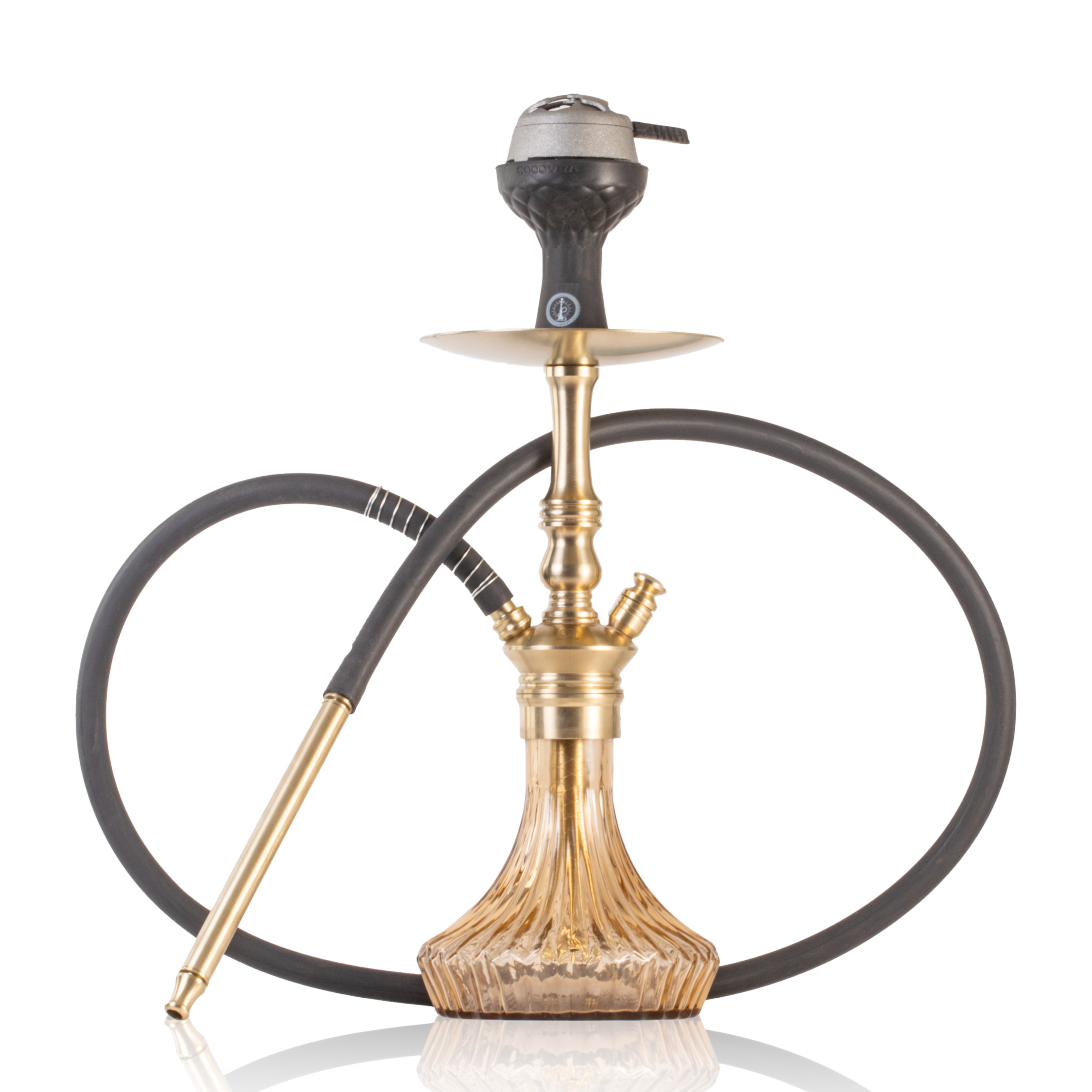 COCOYAYA Madrid Hookah with Bag - Gold Stem & Gold Base