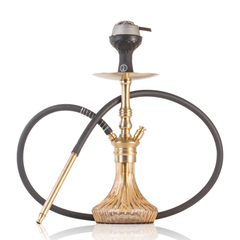 COCOYAYA Madrid Hookah with Bag - Gold Stem & Gold Base