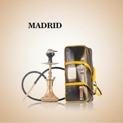 COCOYAYA Madrid Hookah with Bag - Gold Stem & Gold Base
