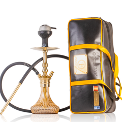COCOYAYA Madrid Hookah with Bag - Gold Stem & Gold Base