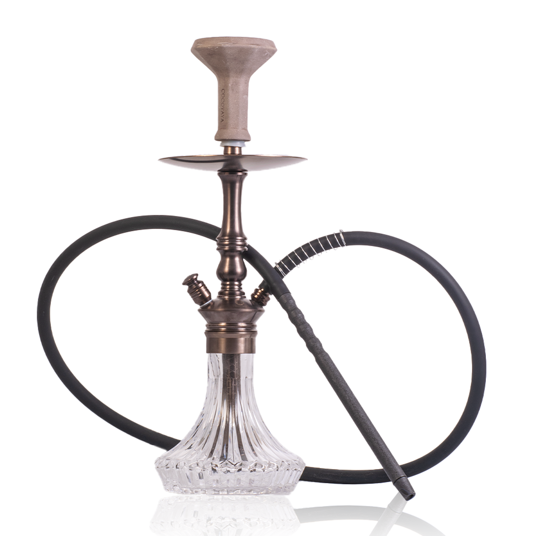 COCOYAYA Madrid Hookah - Bronze Stem & Transparent Base