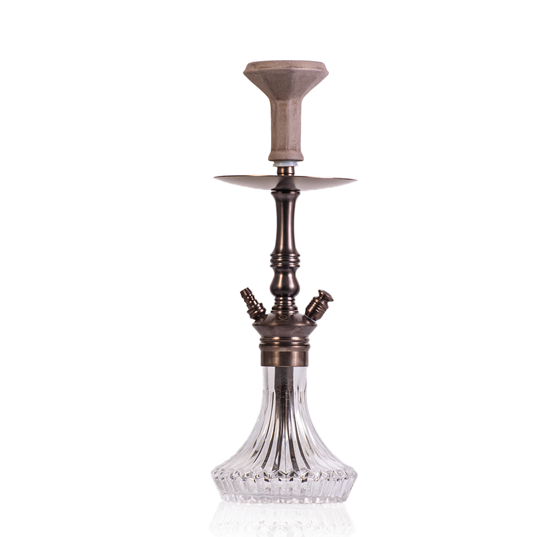 COCOYAYA Madrid Hookah - Bronze Stem & Transparent Base
