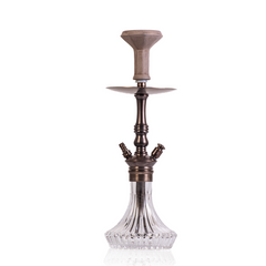 COCOYAYA Madrid Hookah - Bronze Stem & Transparent Base