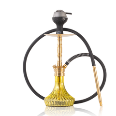 COCOYAYA Milan Hookah with Bag - Gold Stem & Golden Base