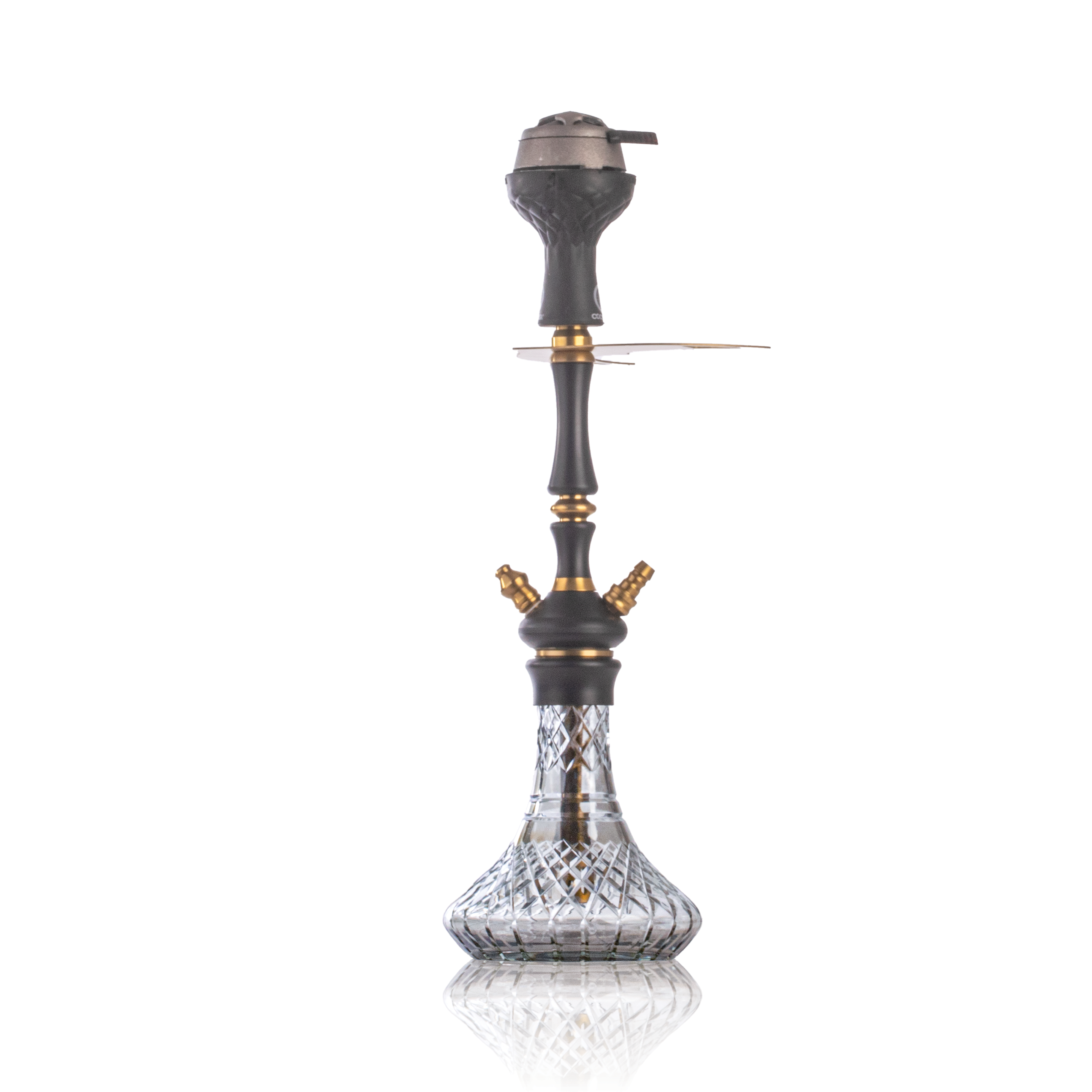 COCOYAYA Pasha Hookah - Black Stem & Transparent Base