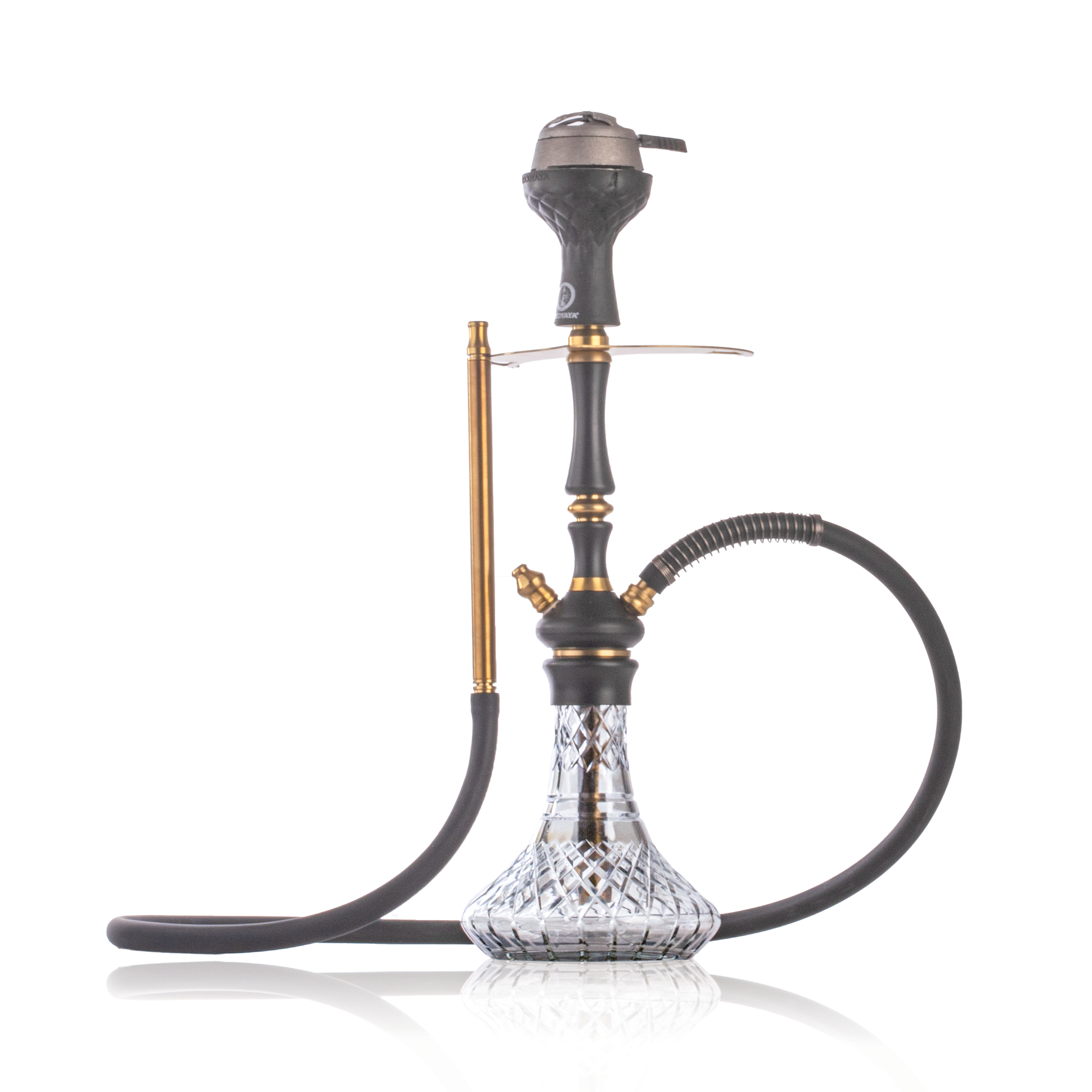 COCOYAYA Pasha Hookah - Black Stem & Transparent Base