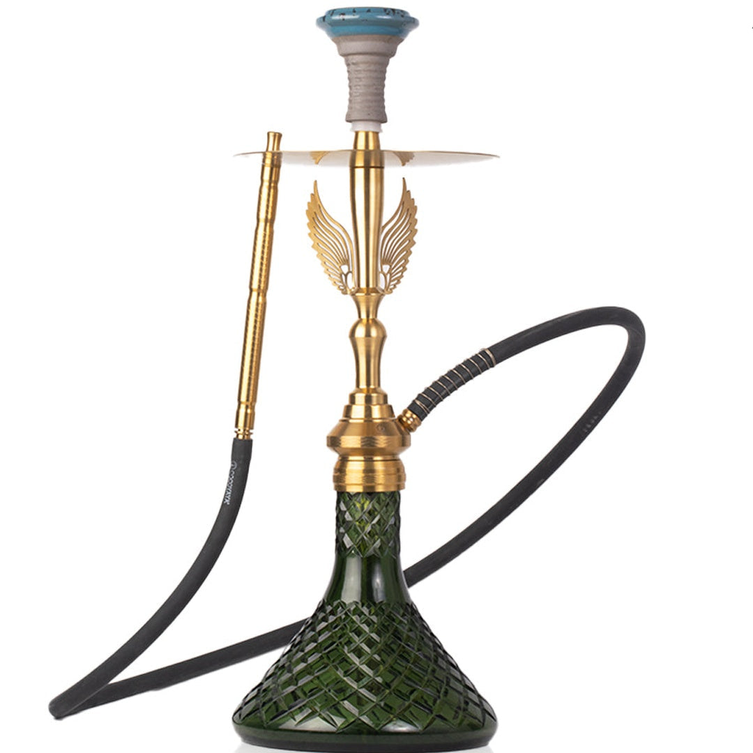 COCOYAYA Phantom Hookah - Golden Stem & Green Base