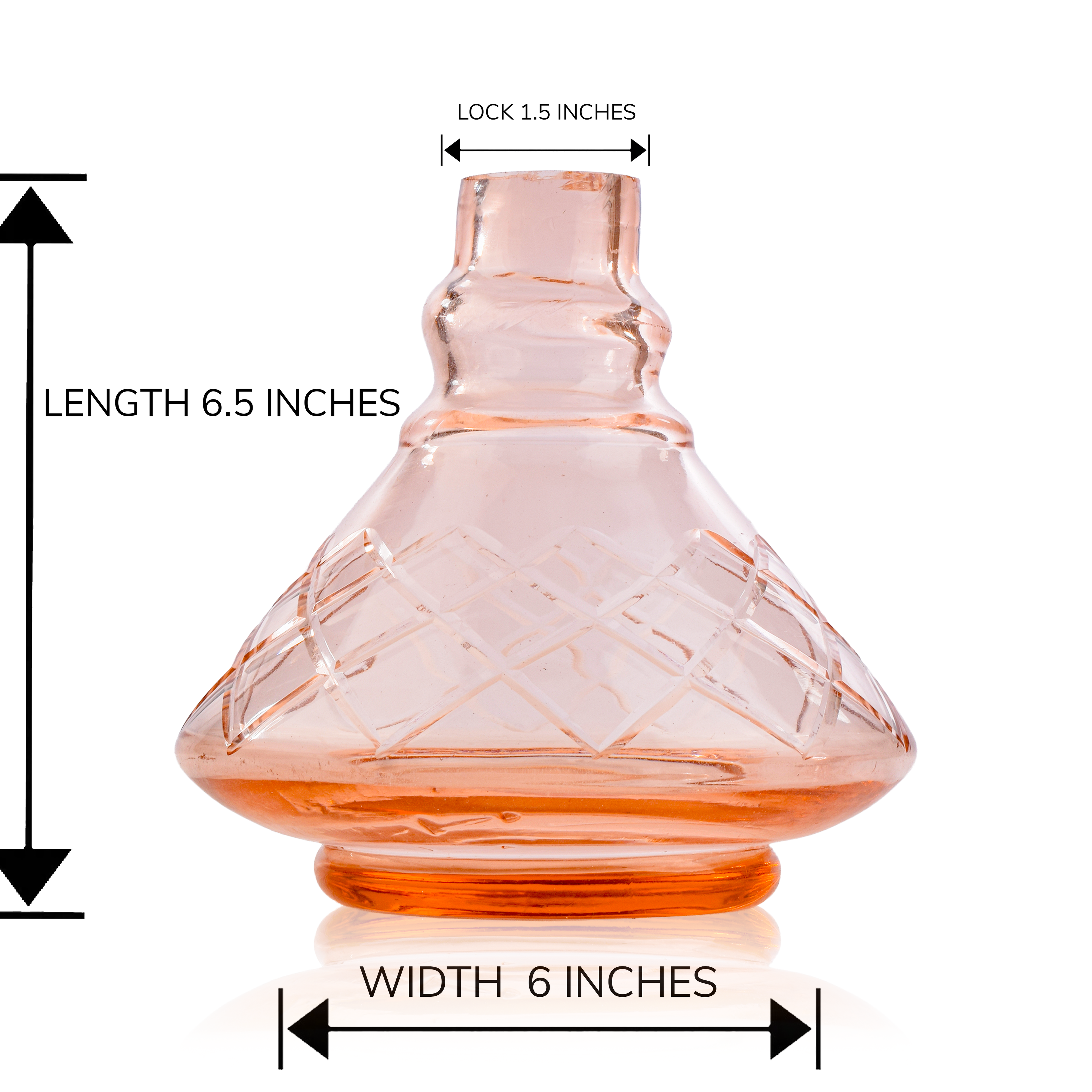 COCOYAYA X Series Hookah Glass Replacement Base Only - Pink