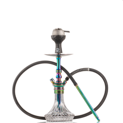 COCOYAYA Madrid Hookah with Bag - Rainbow Stem & Grey Base