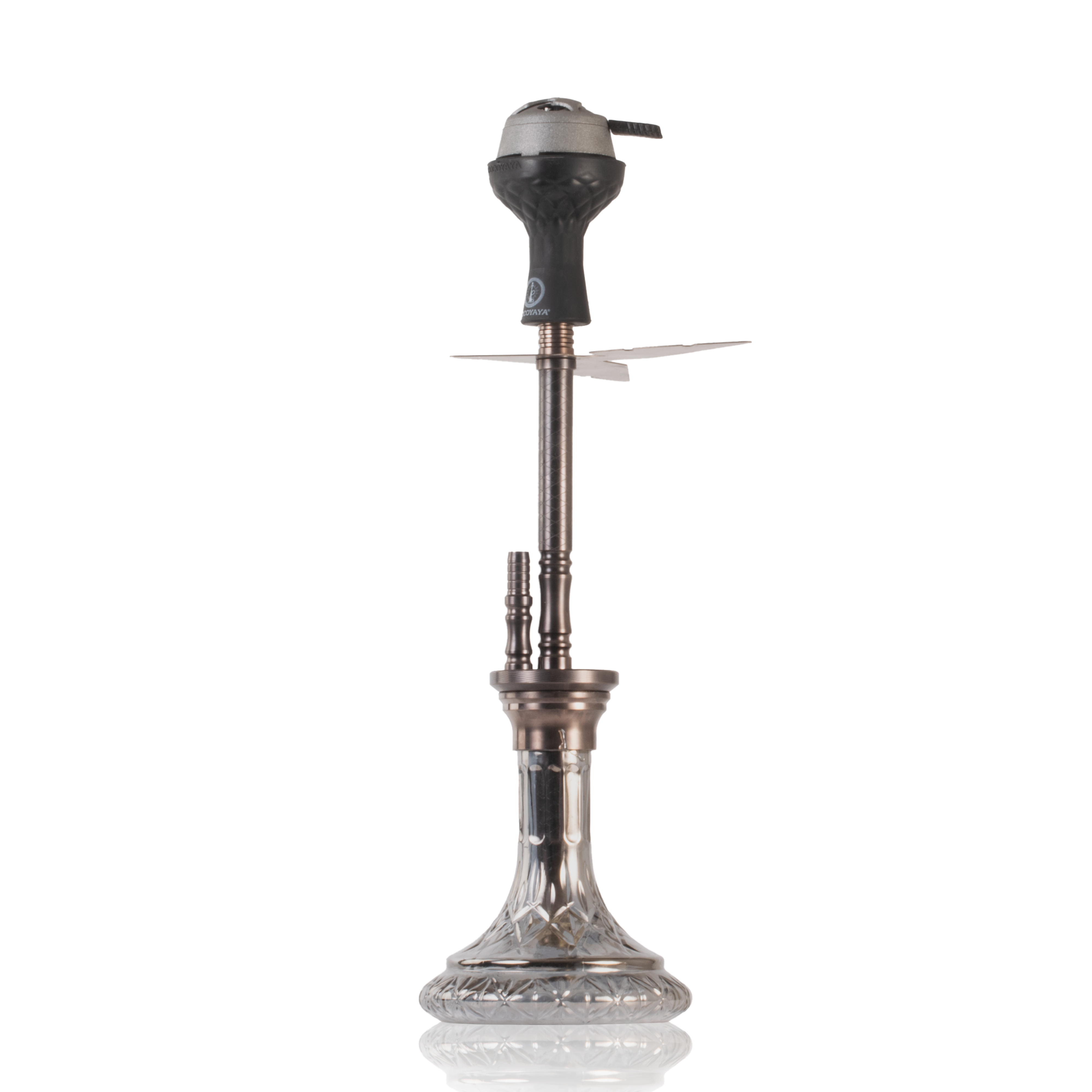 COCOYAYA Ronaldo Hookah with Bag - Bronze Stem & Grey Base