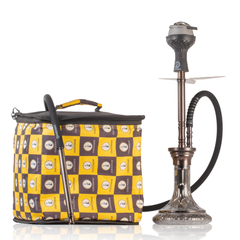 COCOYAYA Ronaldo Hookah with Bag - Bronze Stem & Grey Base