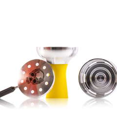 SB Chillum with Dot Design HMD for Hookah - Yellow