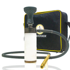 COCOYAYA Car-O-Bar Hookah with Bag - Bronze Stem (White Base)