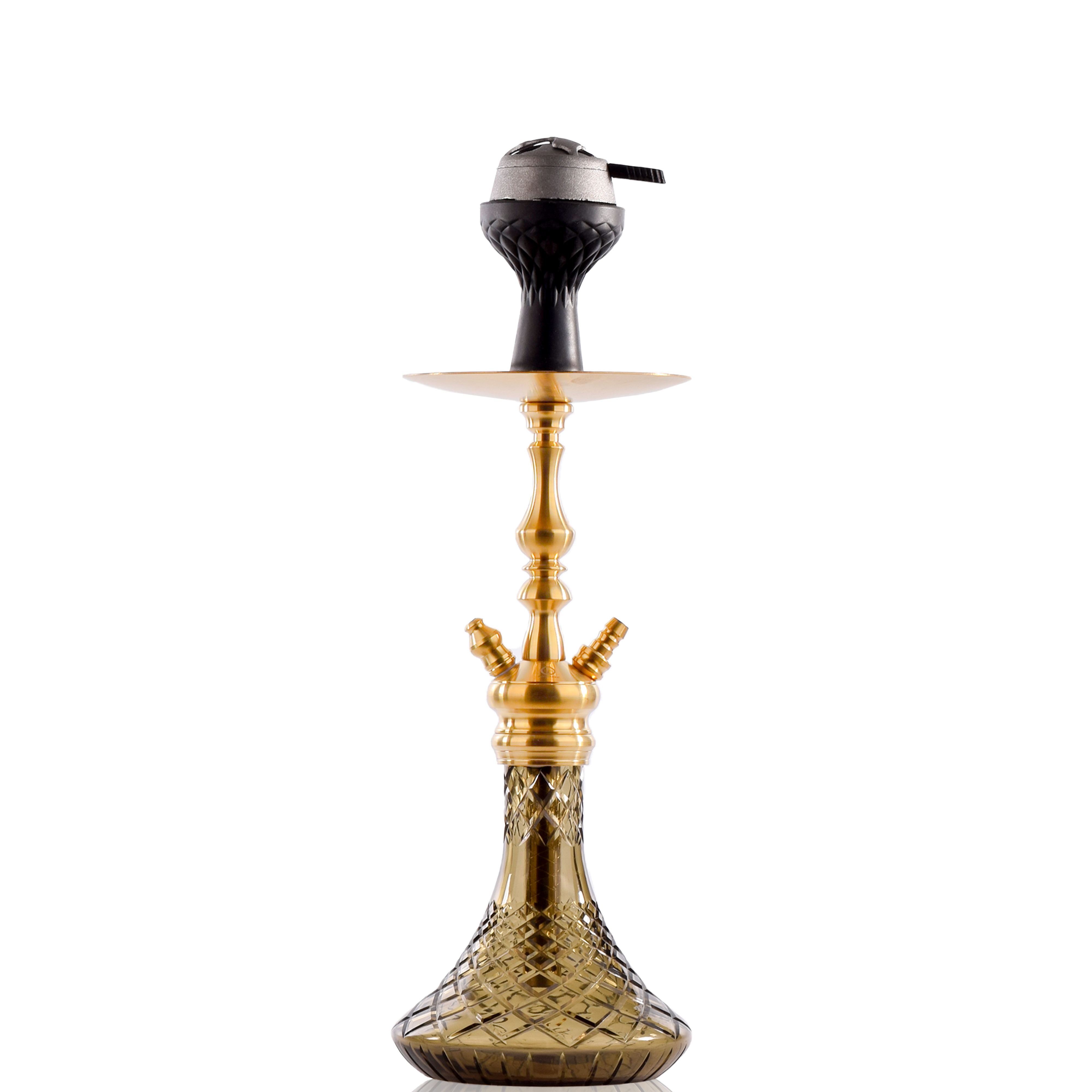 COCOYAYA Simba Hookah with Bag - Gold Stem & Grey Base