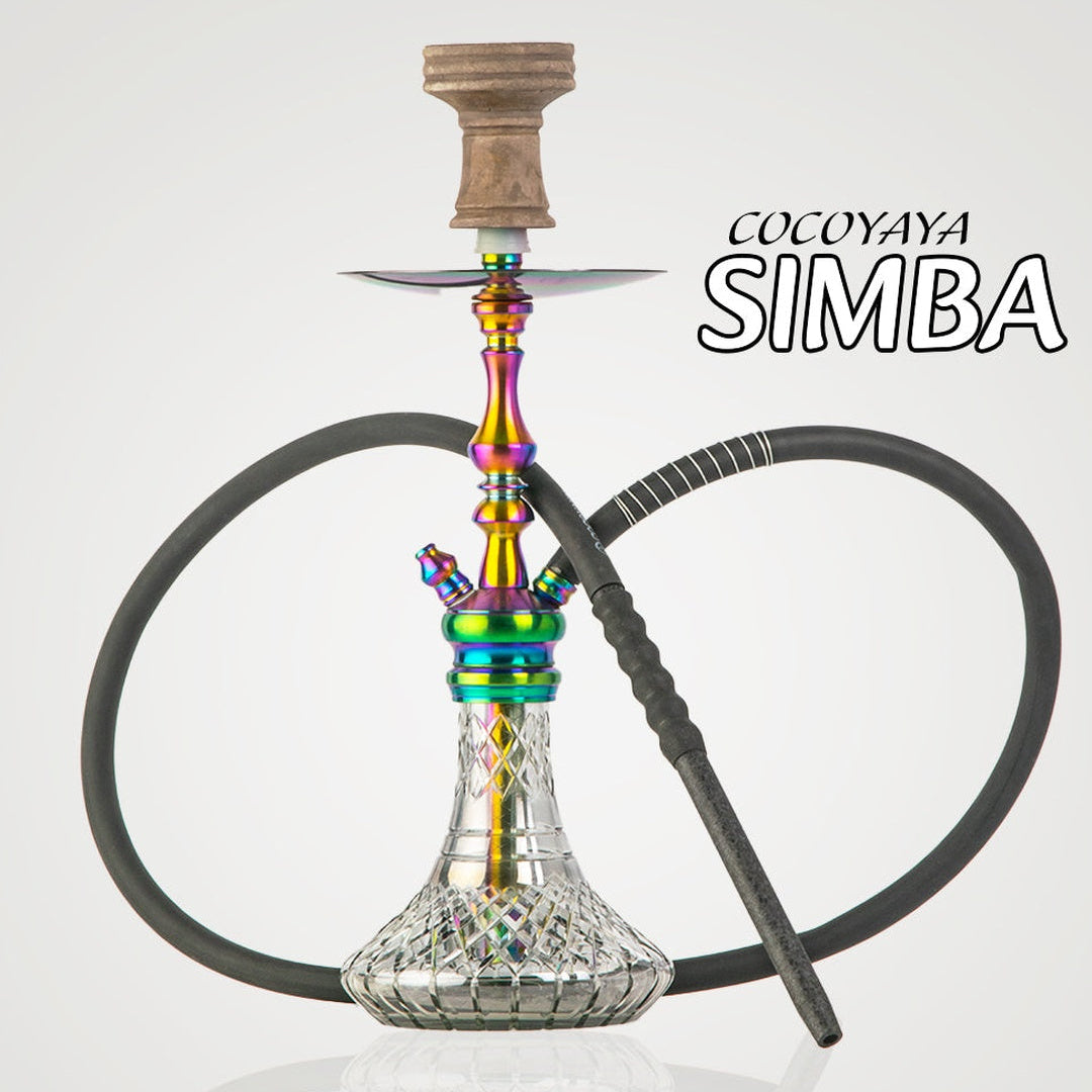 COCOYAYA Simba Hookah - Transparent Base & Rainbow Stem
