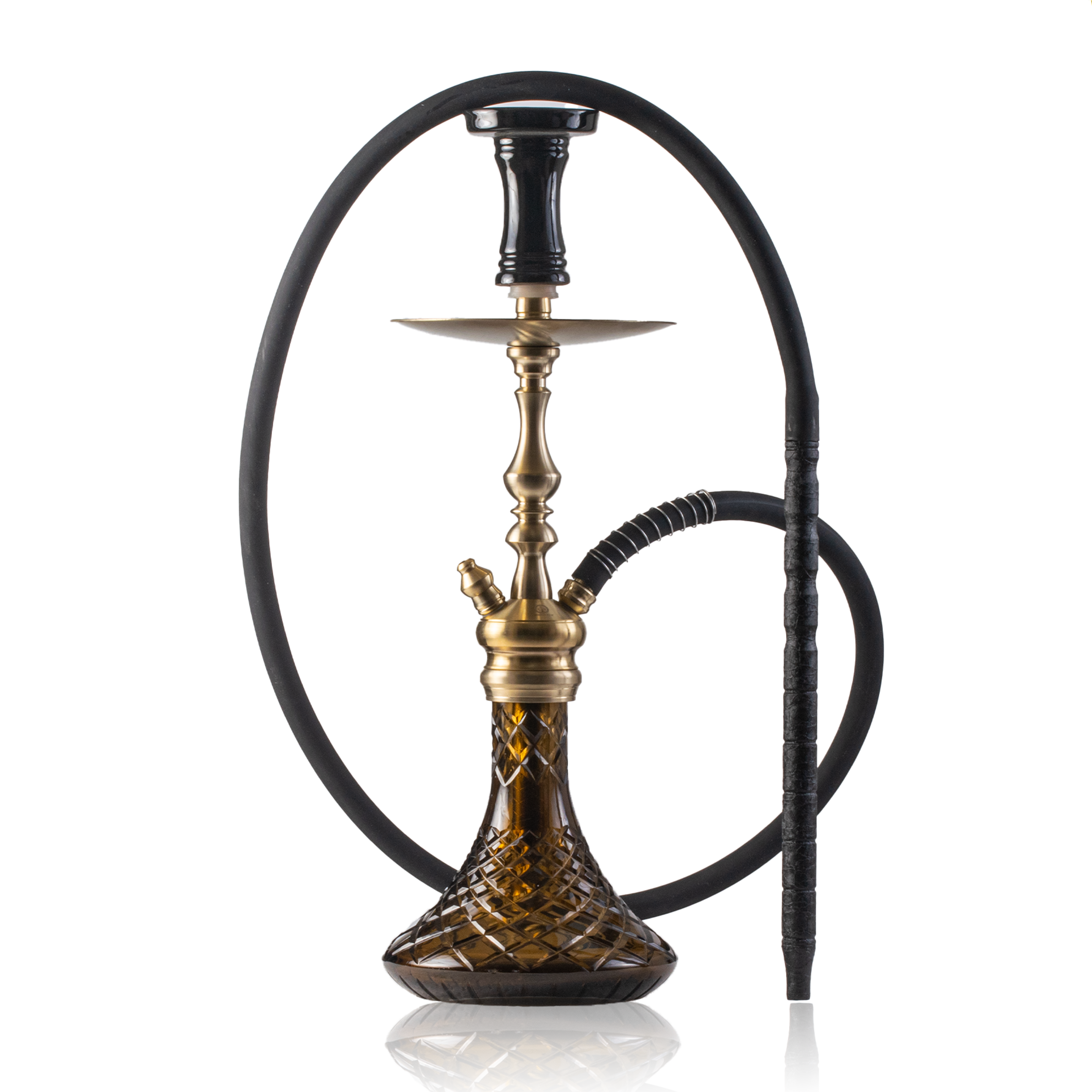 COCOYAYA Simba Hookah - Gold Stem & Brown Base