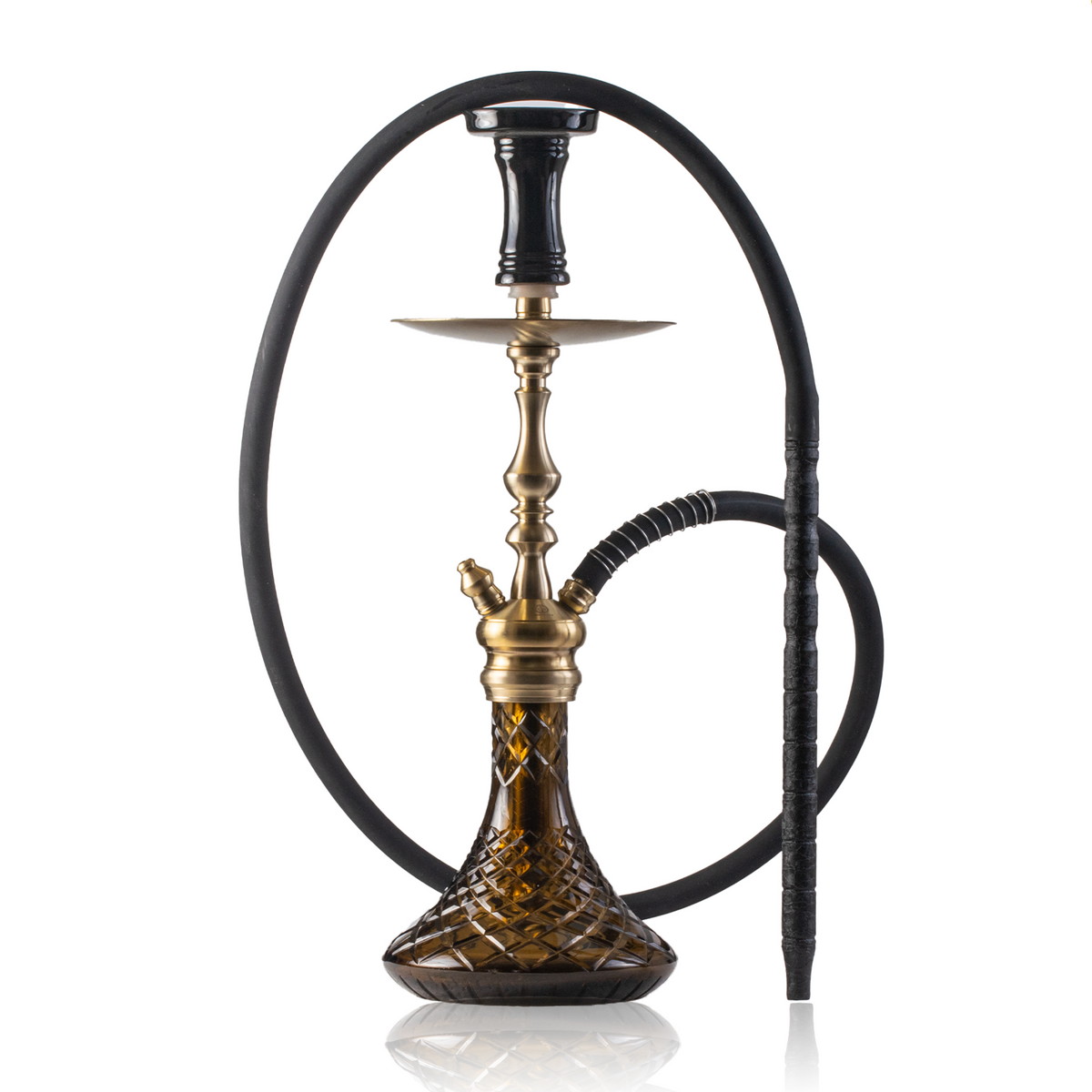 COCOYAYA Simba Hookah - Gold Stem & Brown Base