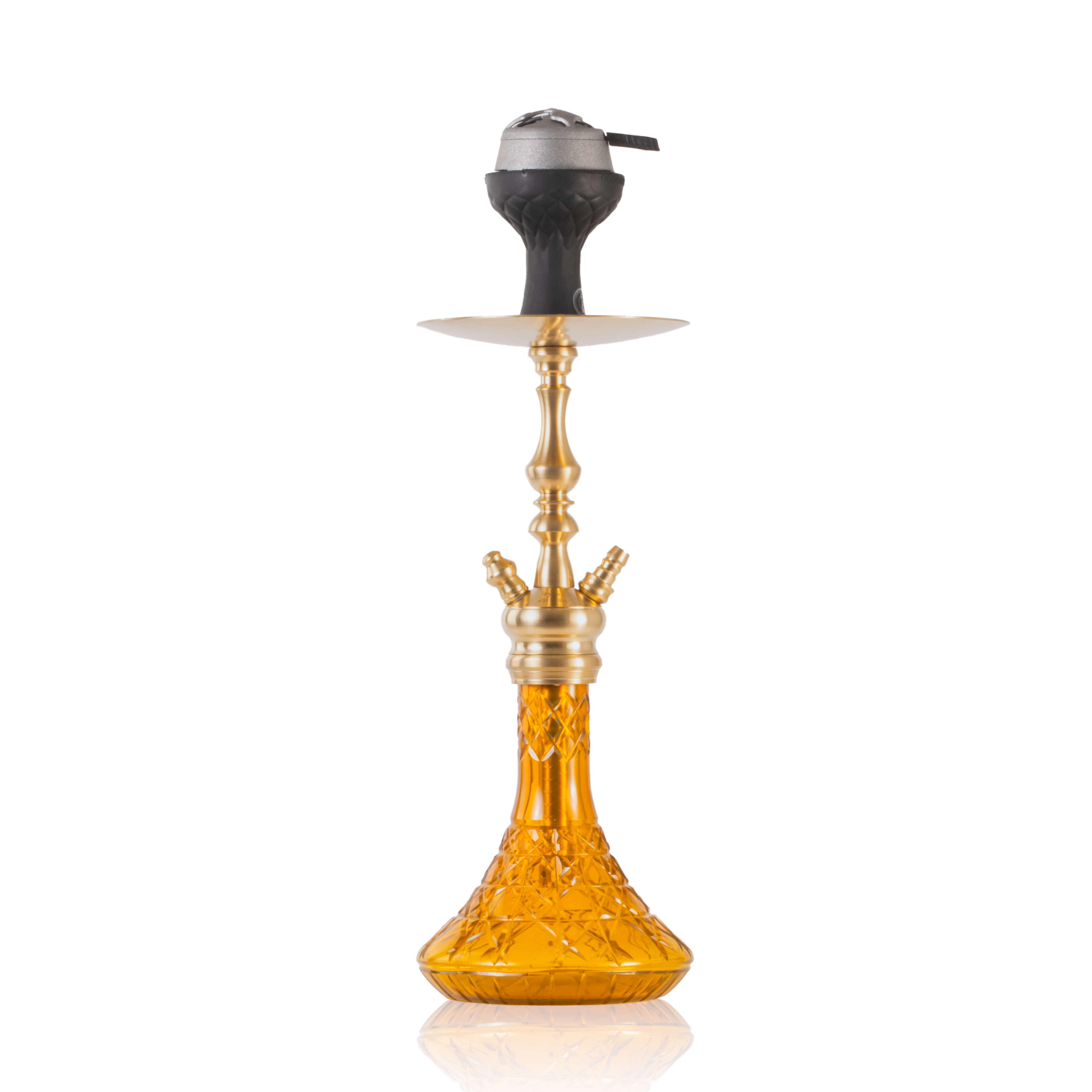 COCOYAYA Simba Hookah with Bag - Gold Stem & Amber Base