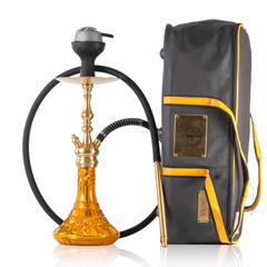 COCOYAYA Simba Hookah with Bag - Gold Stem & Amber Base