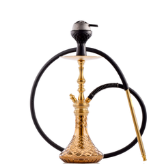 COCOYAYA Simba Hookah with Bag - Golden (Gold Base)