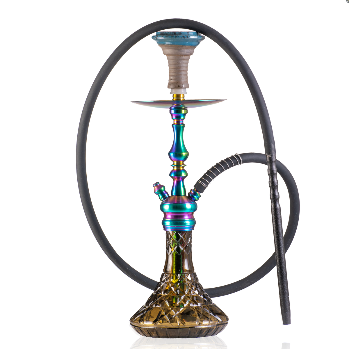 COCOYAYA Simba Hookah - Rainbow Stem & Grey Base