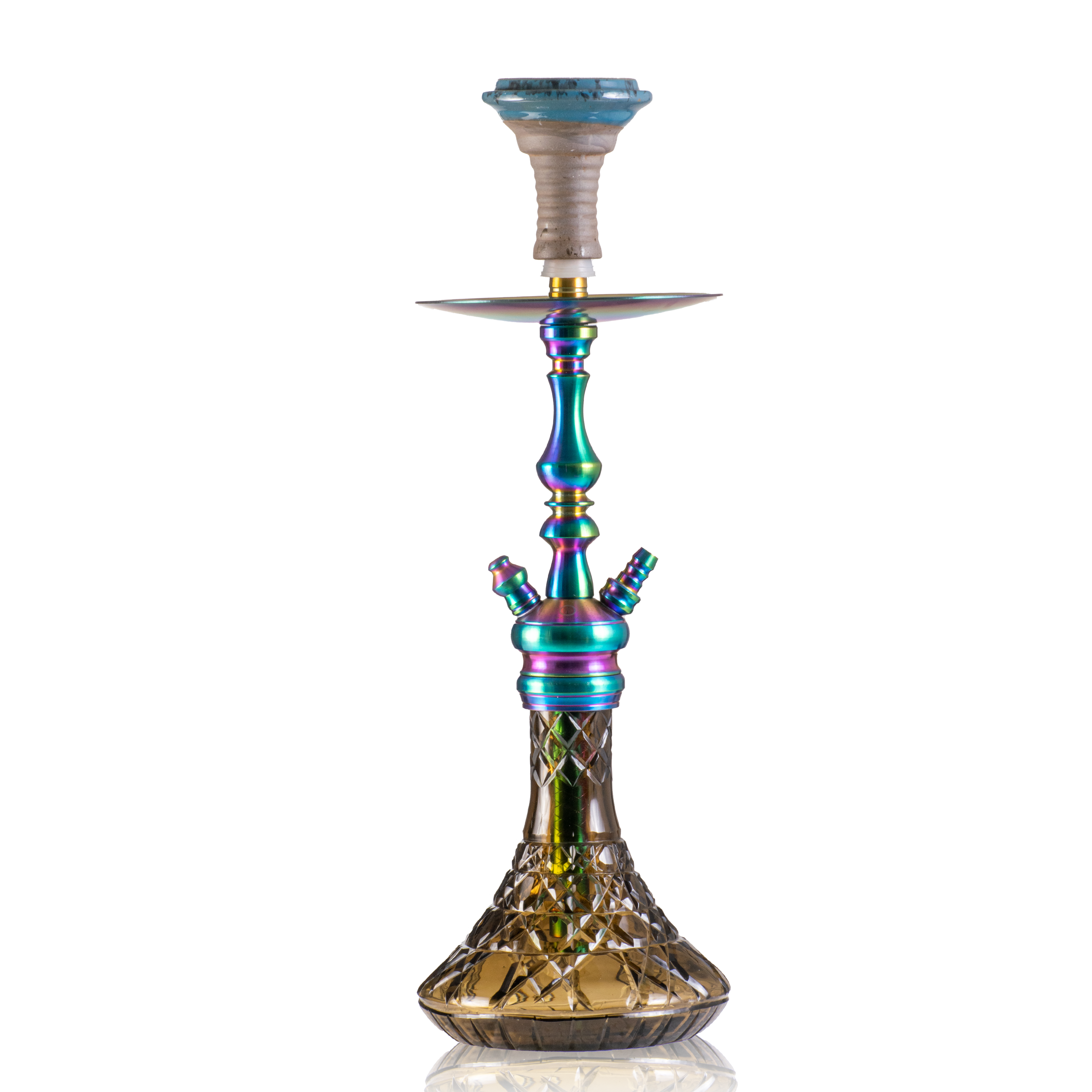 COCOYAYA Simba Hookah - Rainbow Stem & Grey Base