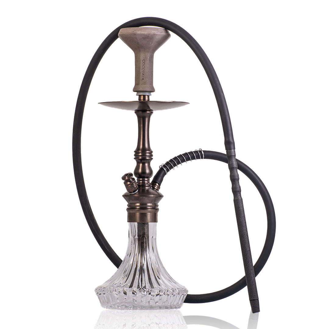 COCOYAYA Madrid Hookah - Bronze Stem & Transparent Base