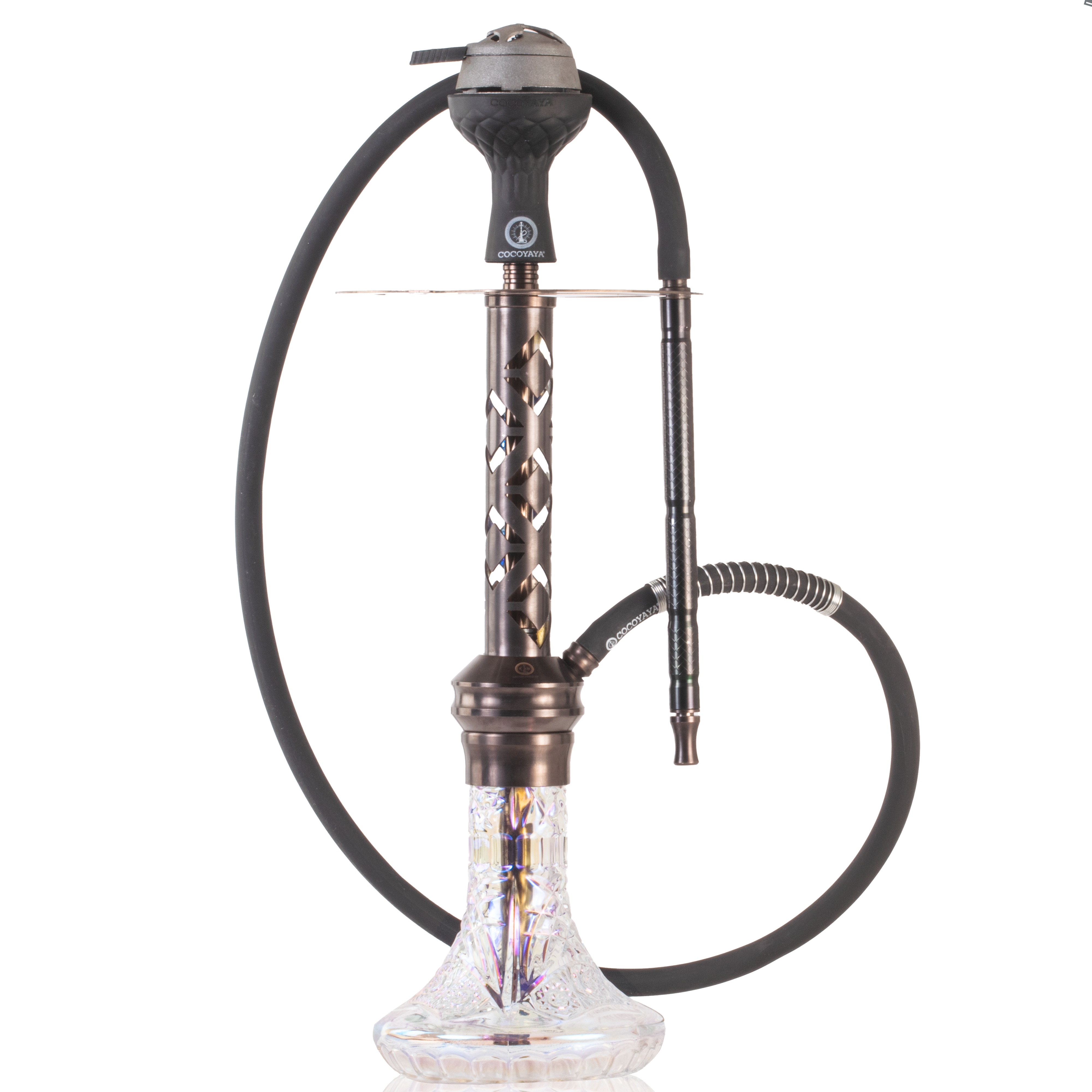 COCOYAYA Valeria Carter Hookah - Bronze Stem & Transparent Base
