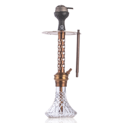 COCOYAYA Valeria DYA Hookah with Bag - Bronze Stem & Transparent Base