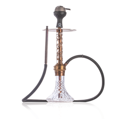 COCOYAYA Valeria Mesh Hookah with Bag - Bronze Stem & Transparent Base
