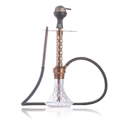 COCOYAYA Valeria Oval Hookah with Bag - Bronze Stem & Transparent Base
