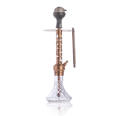 COCOYAYA Valeria Plus Hookah with Bag - Bronze Stem & Transparent Base