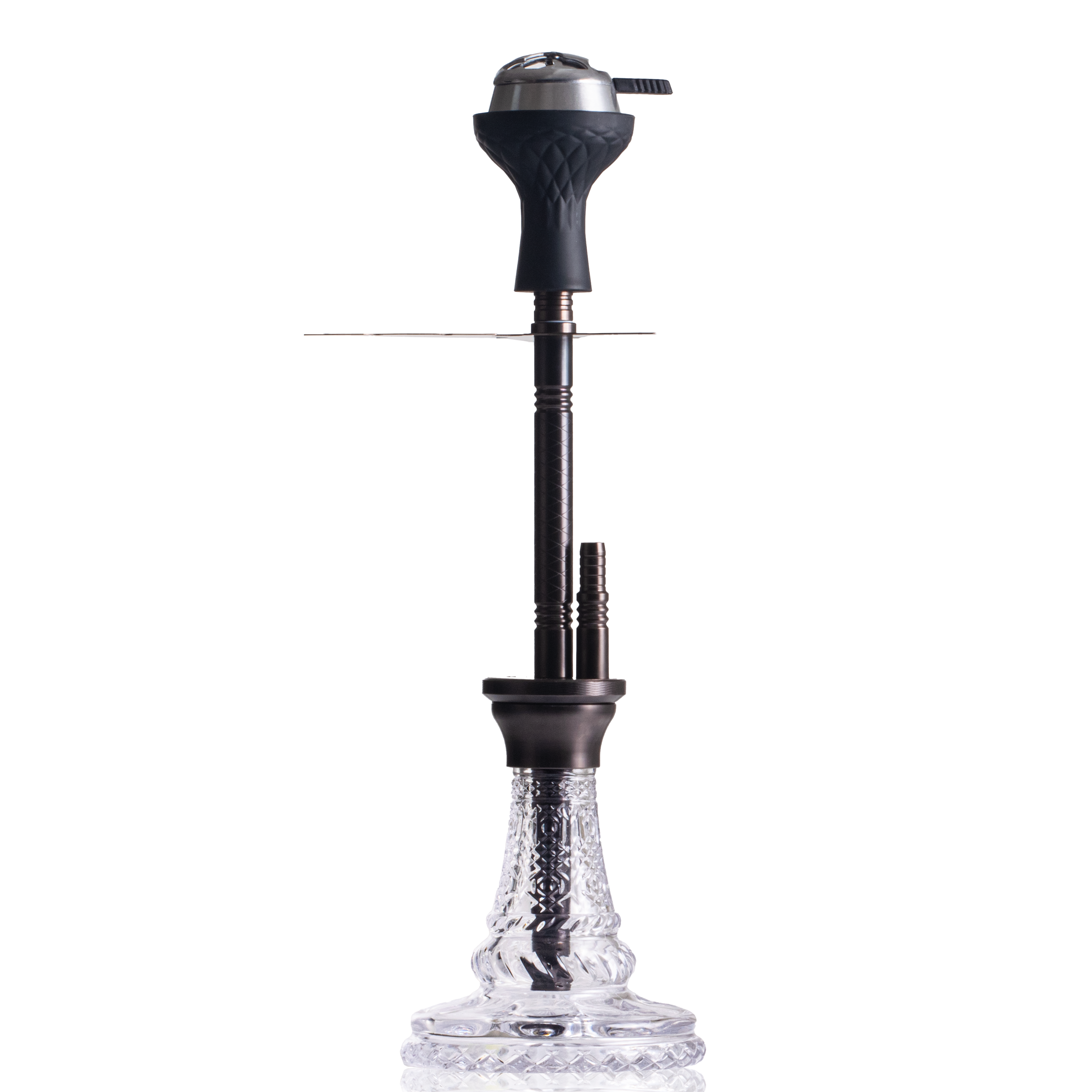 COCOYAYA Vasco Hookah with Bag - Bronze Stem & Transparent Base