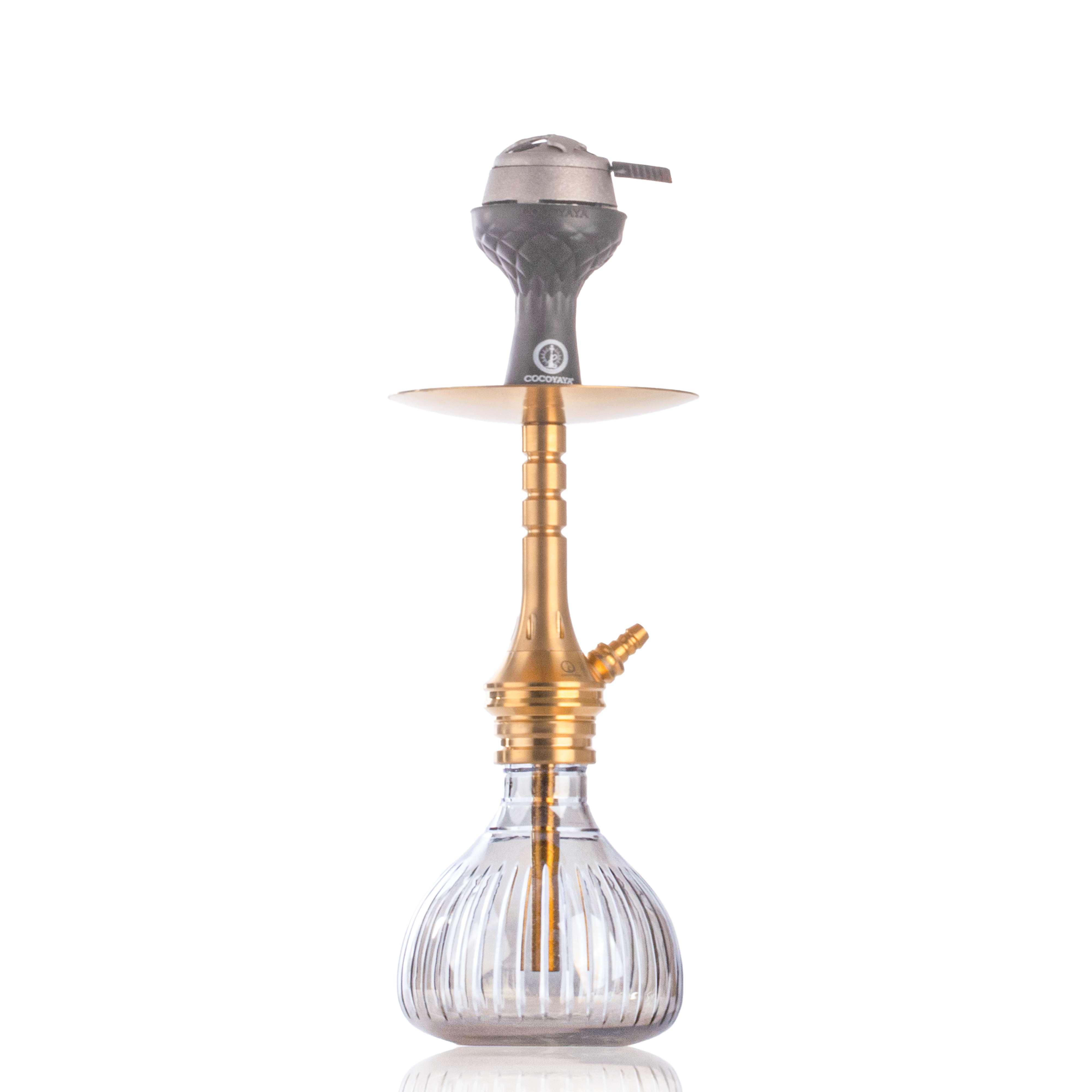 COCOYAYA VIP Bobby Hookah - Gold Stem & Transparent Base