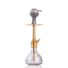 COCOYAYA VIP Bobby Hookah - Gold Stem & Transparent Base
