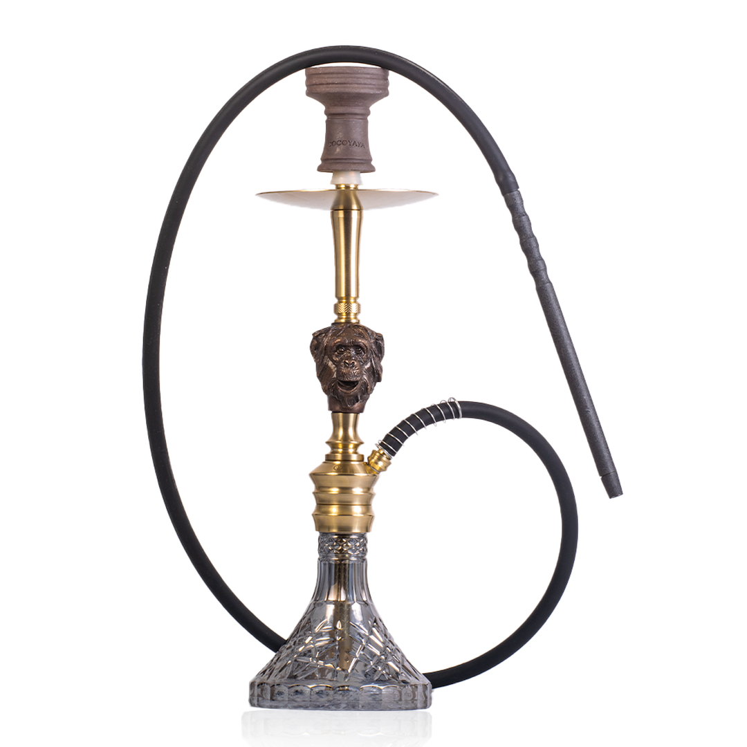 COCOYAYA Wild Jo Bohemian Hookah - Gold Stem & Grey Base