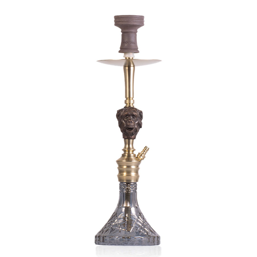 COCOYAYA Wild Jo Bohemian Hookah - Gold Stem & Grey Base