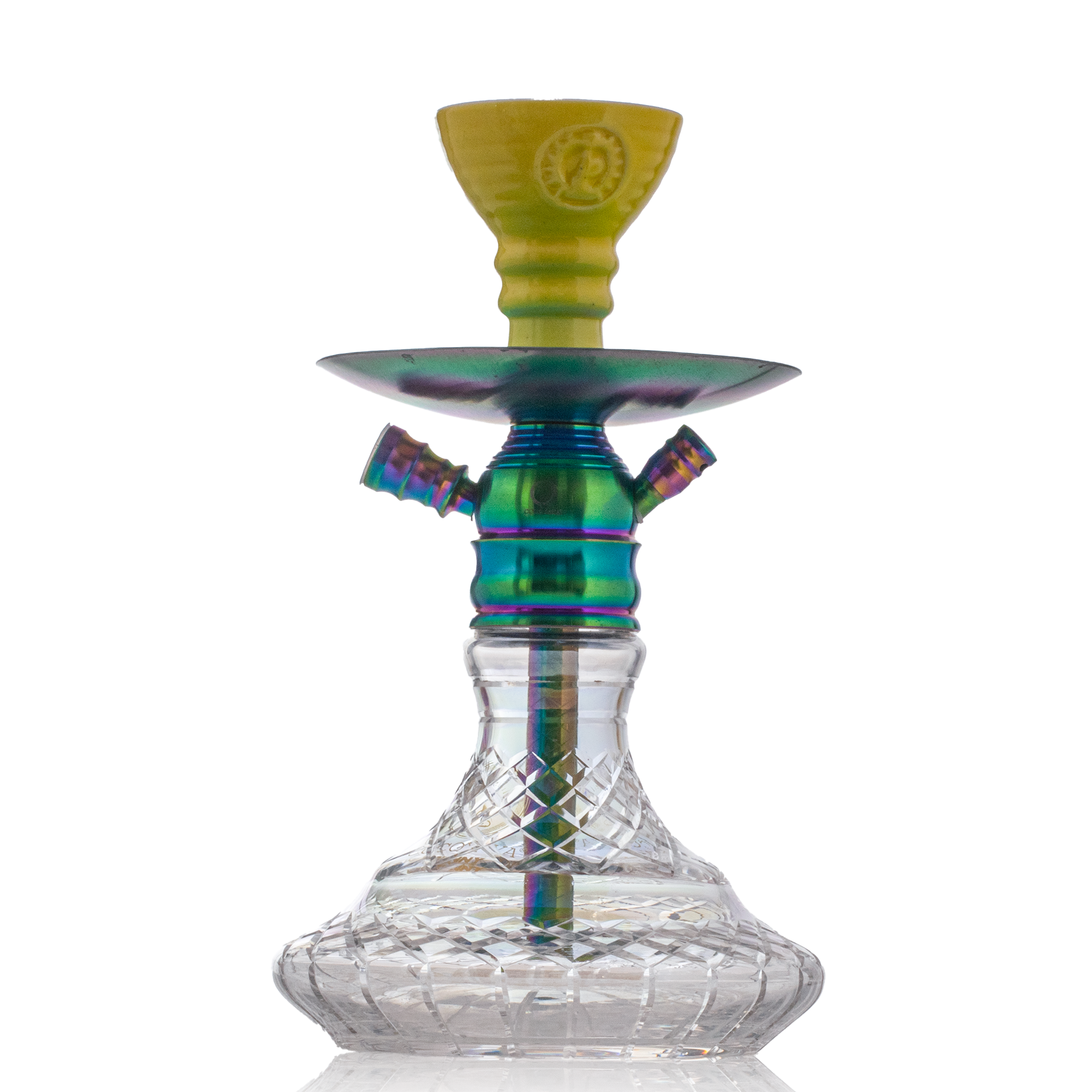 COCOYAYA X1 Hookah - Rainbow Stem & Transparent Base