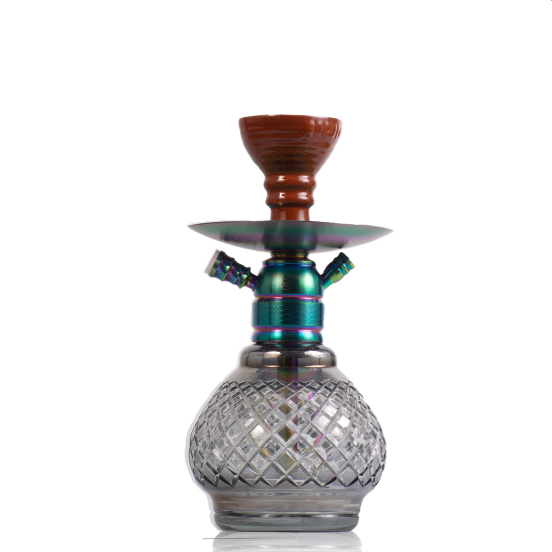 COCOYAYA X10 Hookah - Rainbow Stem & Grey Base
