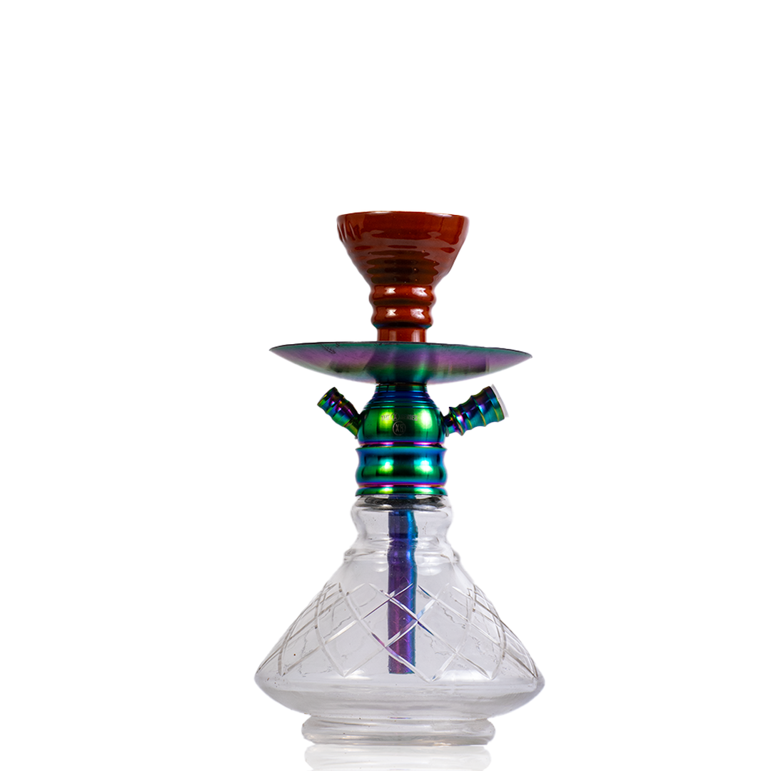 COCOYAYA X8 Hookah - Rainbow Stem & Transparent Base
