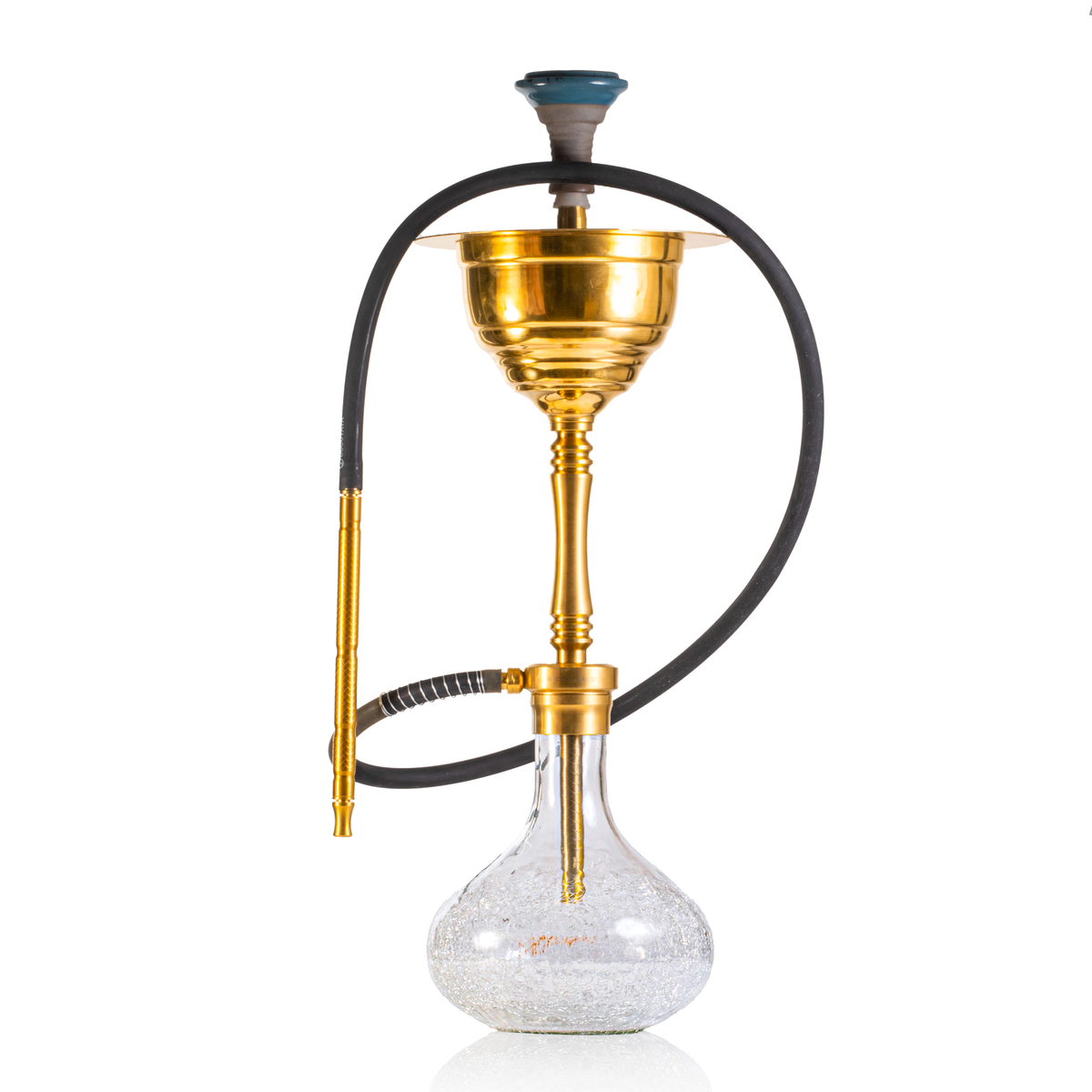COCOYAYA Yara Hookah - Golden Stem (Transparent Base)