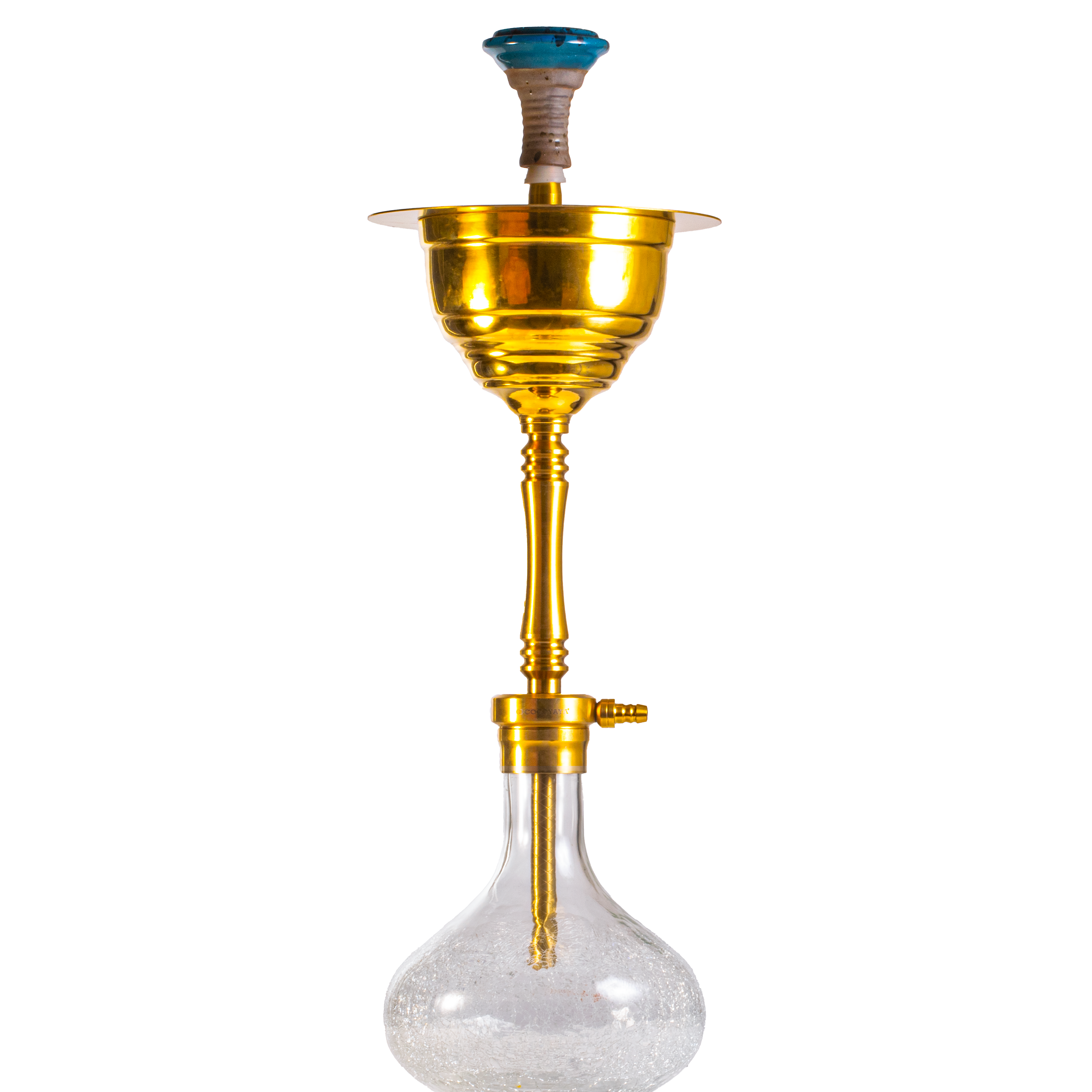 COCOYAYA Yara Hookah - Golden Stem (Transparent Base)